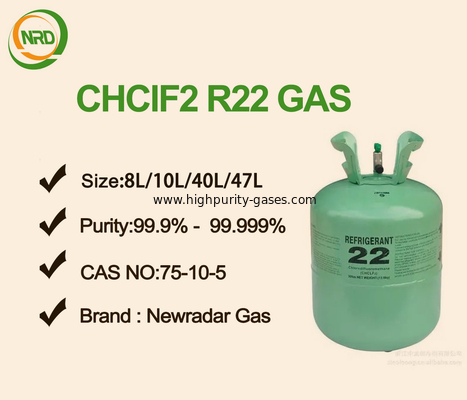 Chlorodifluoromethane R22 Refrigerant Gas CAS 75-45 Colorless Liquefied