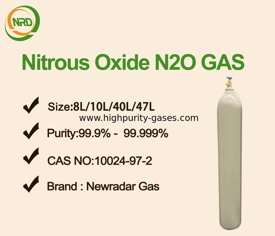 Pure 99.999% Nitrogen oxide purity cylinder gas For chemical explosives , 10102-44-0