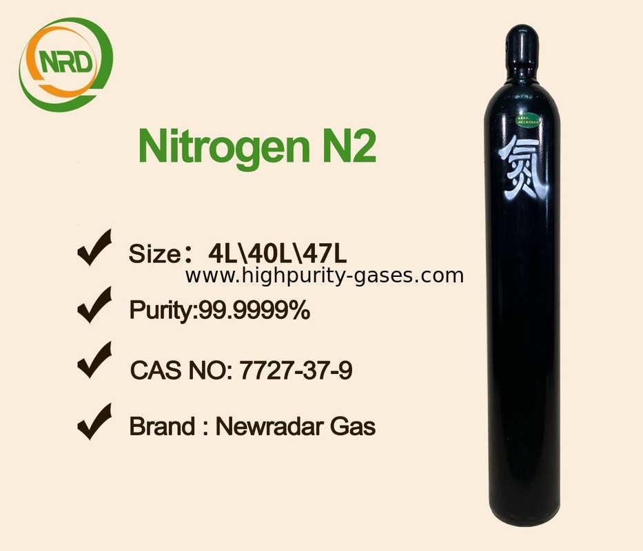 In Stock 99.999% Purity Nitrogen Gas Packed In 40L / 47L And 50L Cylinder